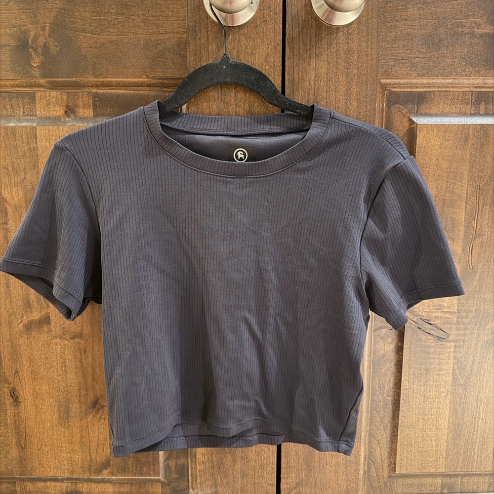 Backcountry Black Ribbed Crop Top